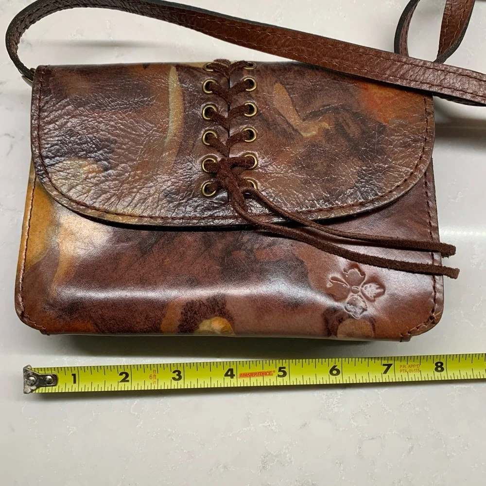 RARE Patricia Nash Hand Painted Women Mini Lace Leather Crossbody Bag​ - Picture 11 of 13